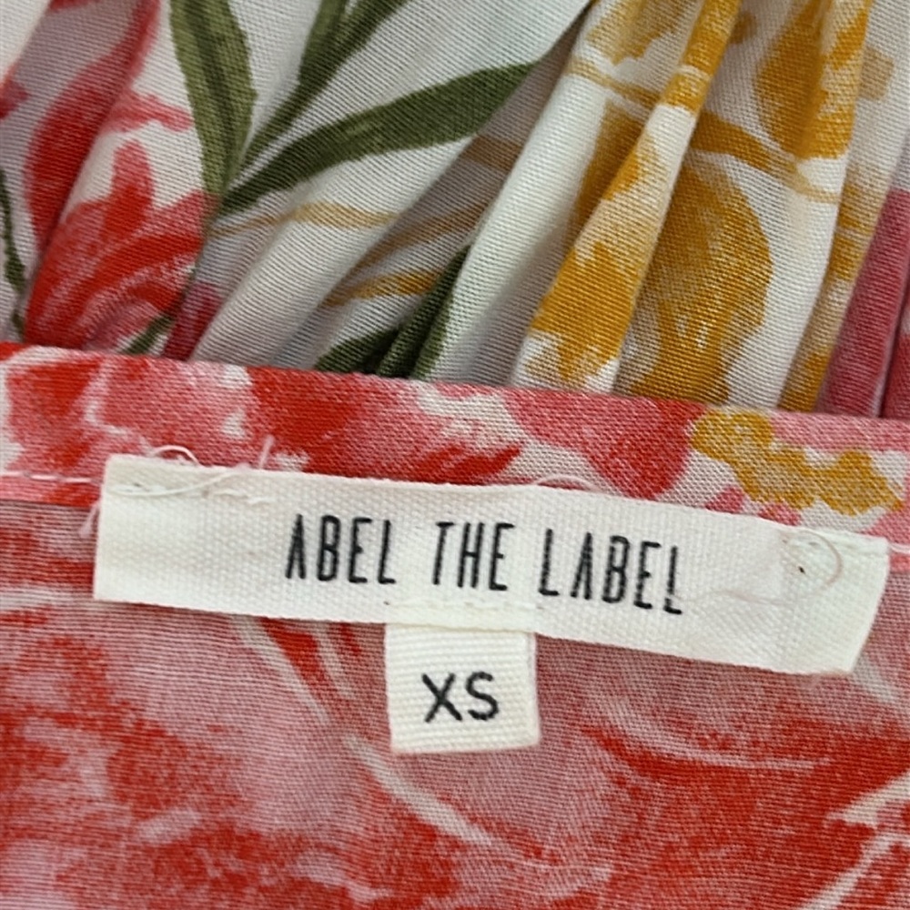 Anthro's Abel the Label Off the Shoulder Garden Party Maxi Dress w Smocked Waist - Picture 3 of 13